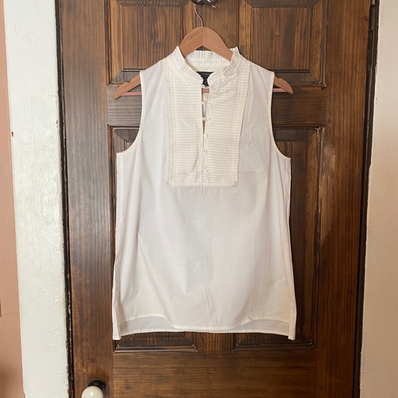 JCrew High Neck Ruffle Tank - Picture 1 of 5